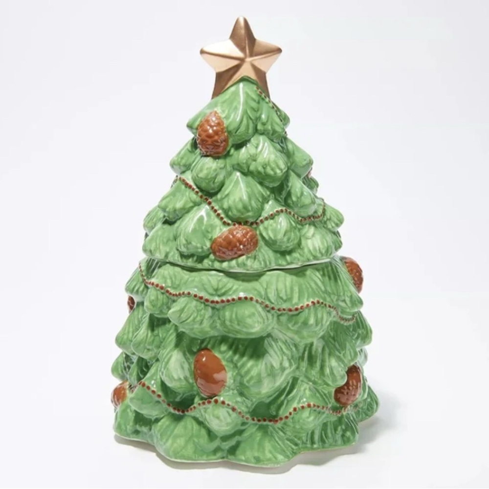 HomeWorx Harry Slatkin Ceramic Christmas Tree Candle New